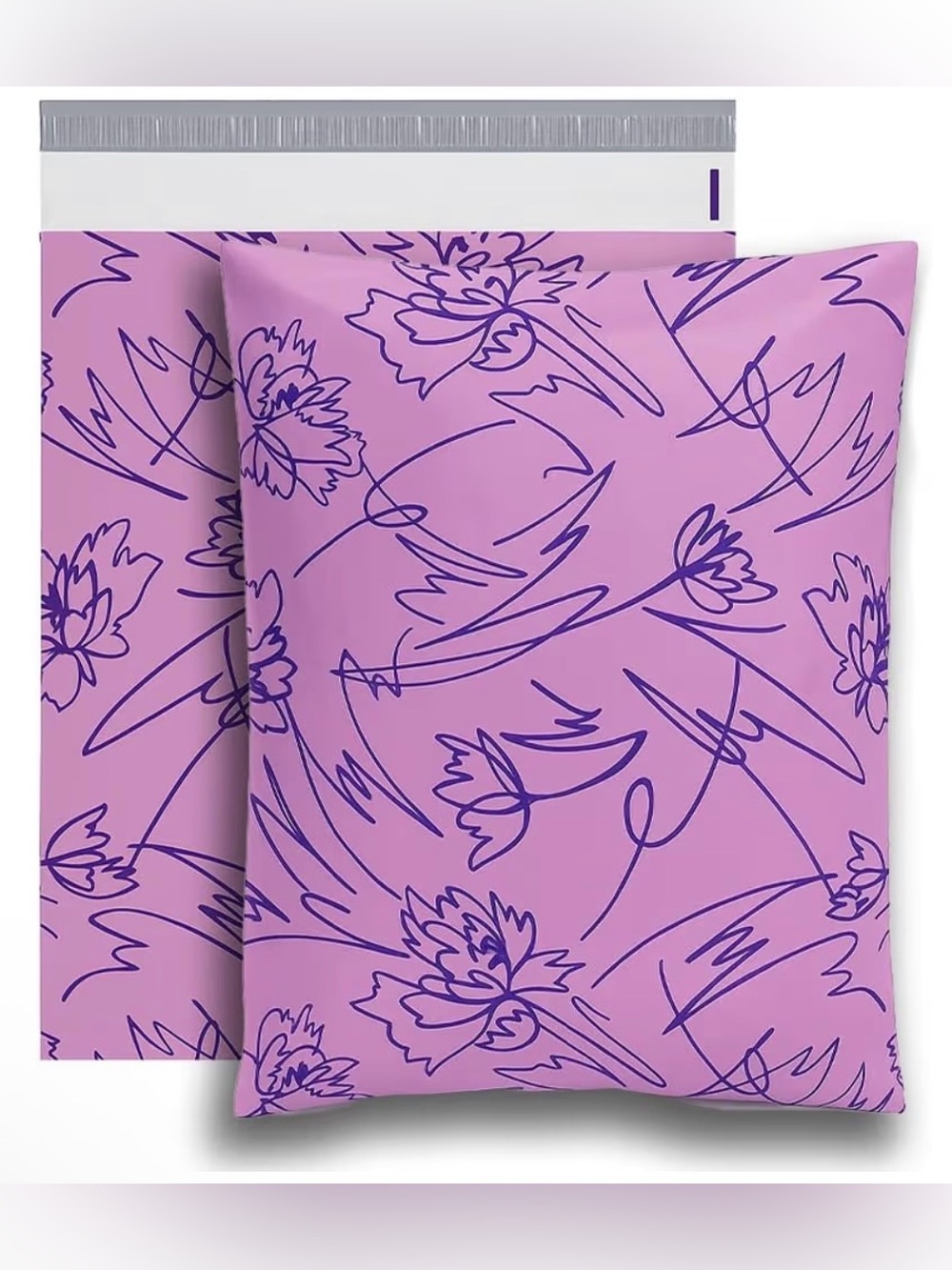 Floral Sketch 10” X 13” Poly Mailers (10) NWT